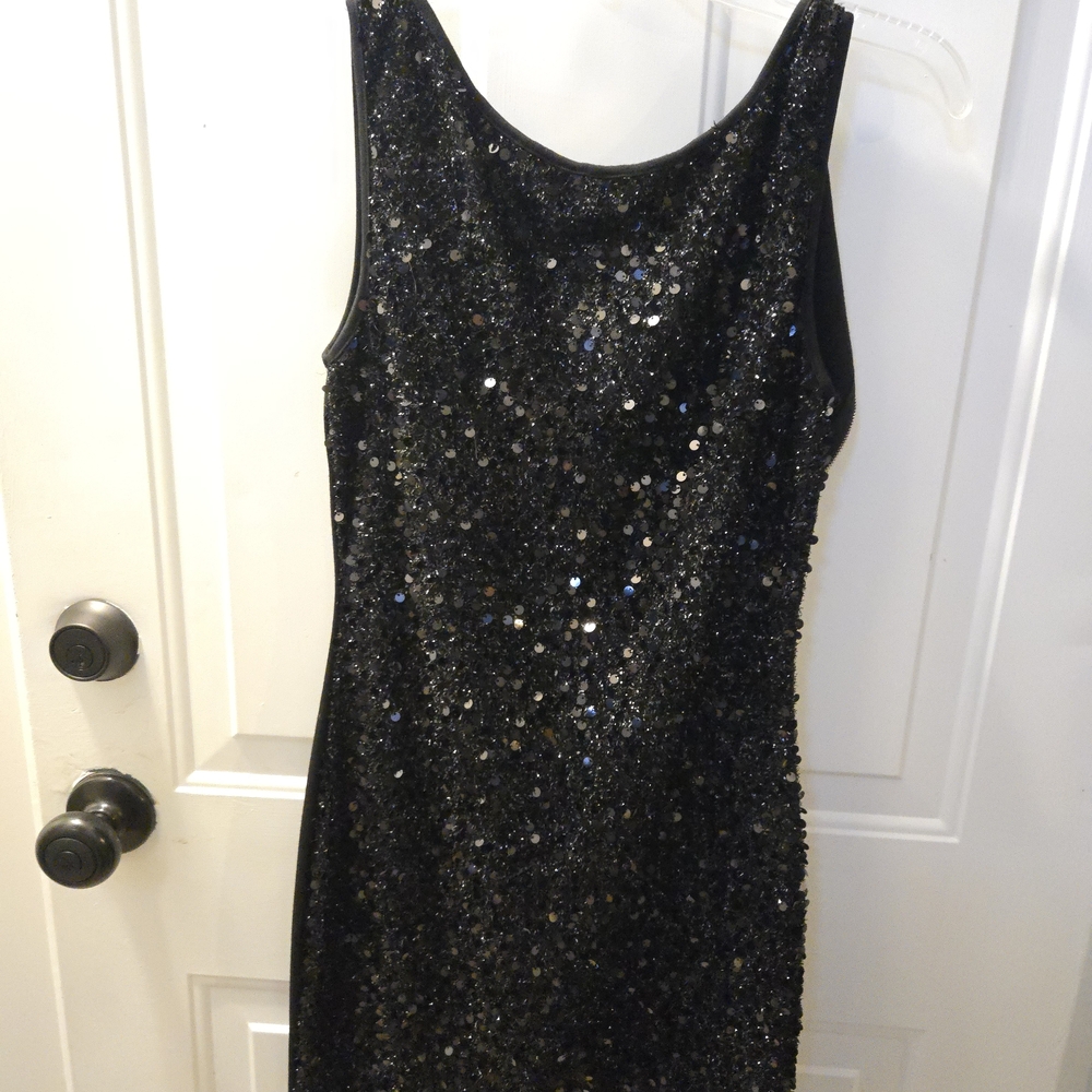 Elegant Black Sequin Dress